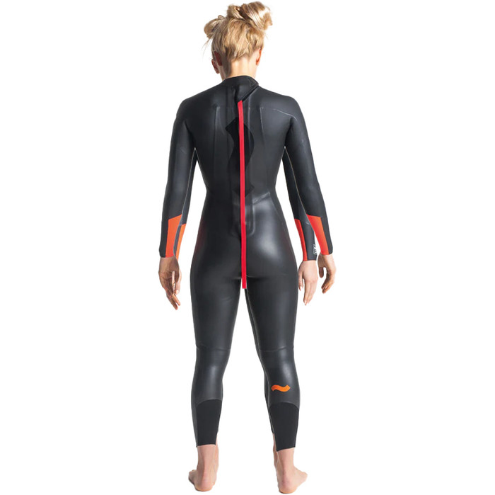 2023 Swim Research Frauen 4/3mm Rckenreiverschluss Gbs Neoprenanzug C-SR43WBZ - Black / Orange